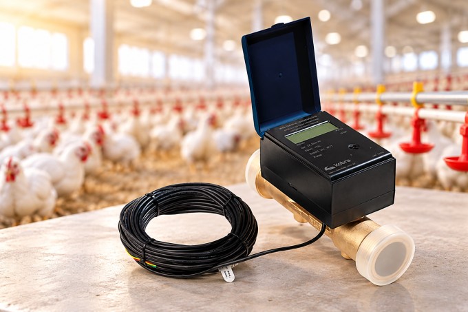 Ultrasonic water meters in poultry farming: what can water consumption reveal about a flock?
